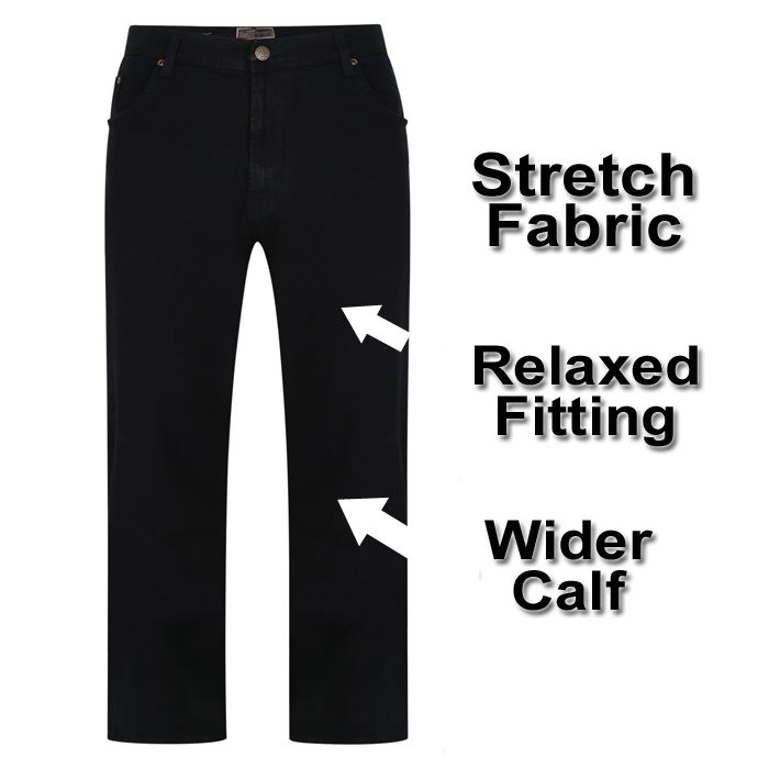 C792 Ed Baxter Relaxed Fit Stretch Jean (Black)