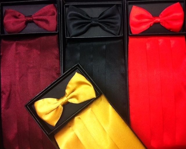 X017 Plain Cummerbund & Bow Tie Set (Available in 5 Colours)