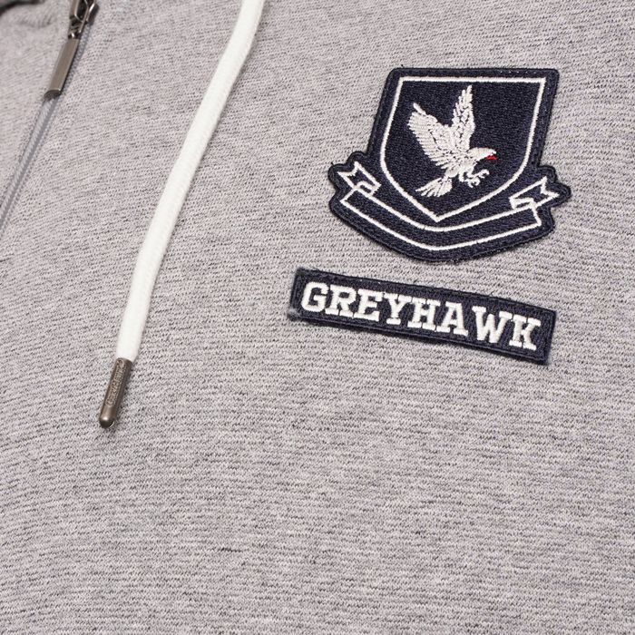D6329 Grey Hawk Full Zip Hooded Top (Grey)