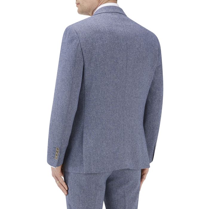 D6381 Skopes Jude Herringbone Tweed Suit Jacket (Blue)