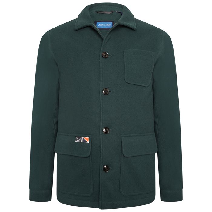 D6426 Grey Hawk Wool Effect Coat (Green)