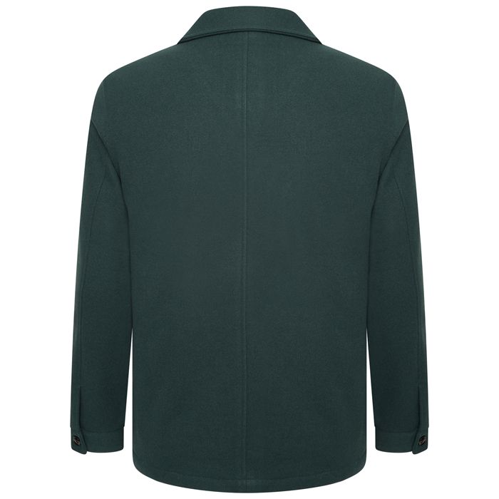 D6426 Grey Hawk Wool Effect Coat (Green)