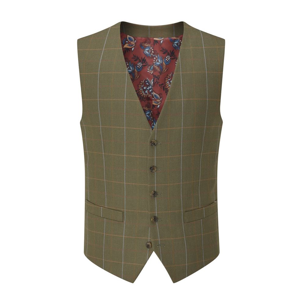 D6444XT Tall Fit Skopes Lonmore Check Waistcoat