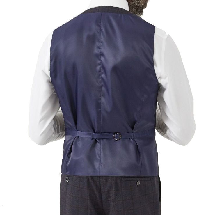 D6615XT Tall Fit Skopes Curry Check Waistcoat