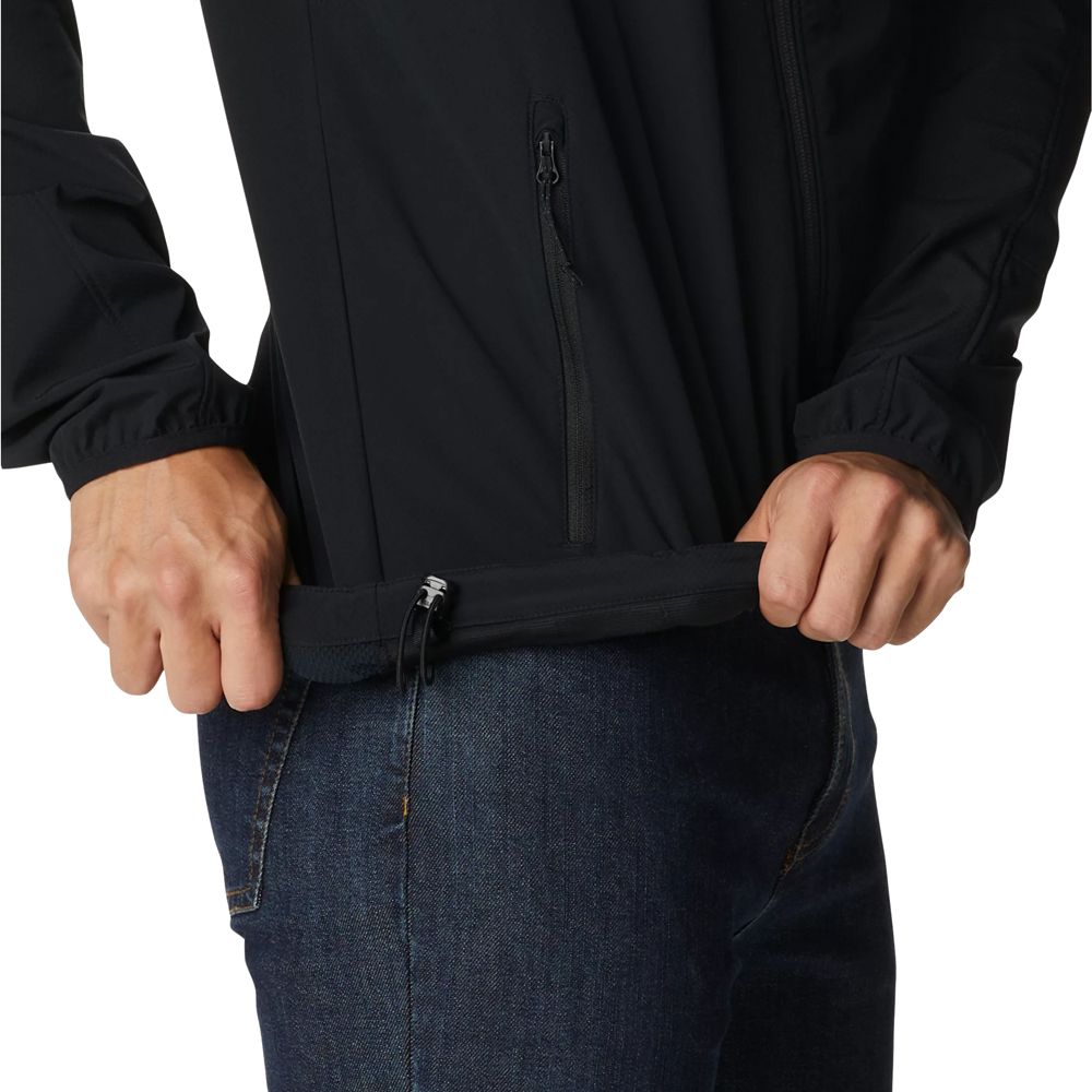 D6646 Columbia Height™ Softshell Hooded Jacket (Black)