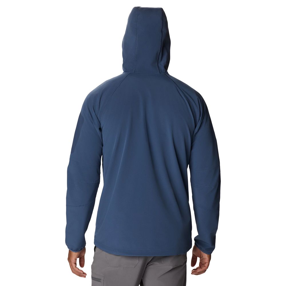 D6646 Columbia Height™ Softshell Hooded Jacket (Blue)