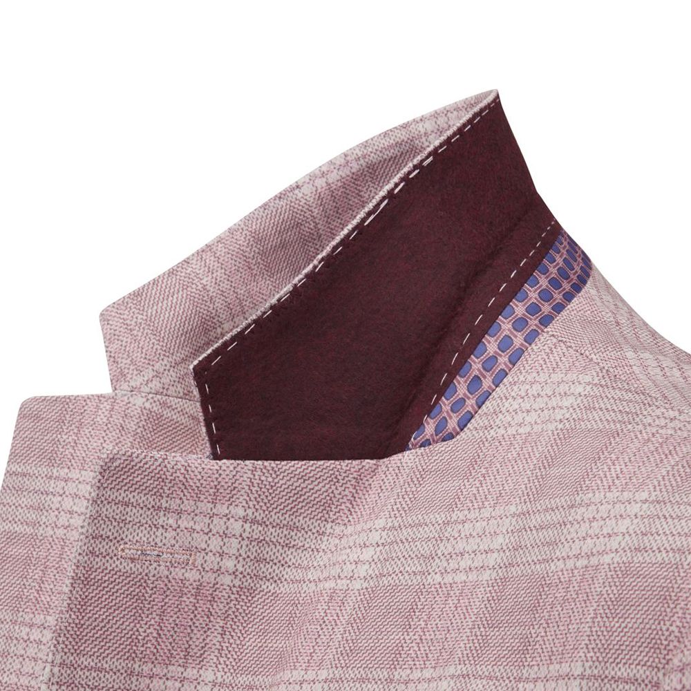 D6657 Montalvo Tailored Check Jacket (Light Pink)