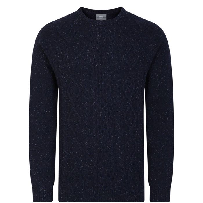 E1004XT Tall Fit Peter Gribby Lambswool Jumper (Navy)