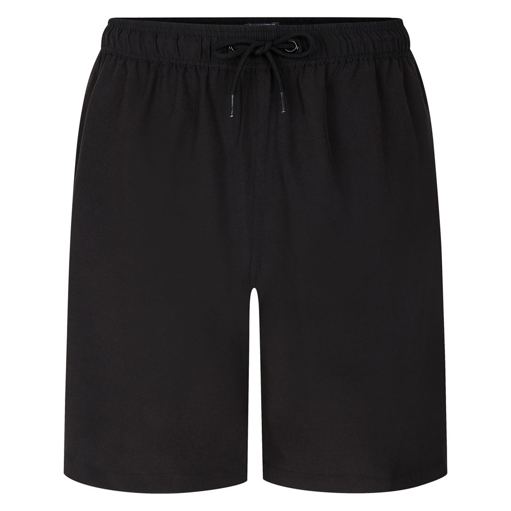 F1501 Ed Baxter Plain Stretch Swim Shorts (Black)
