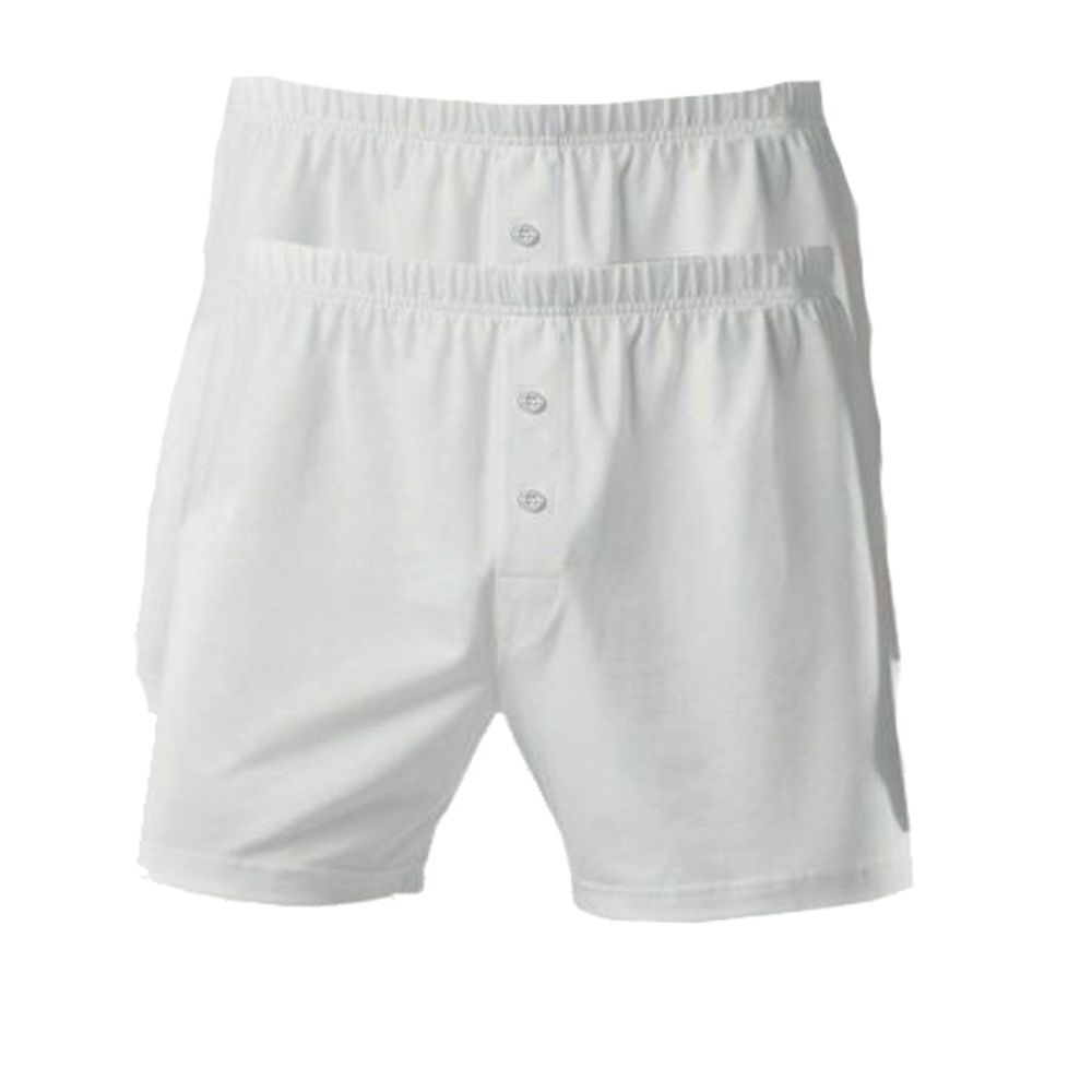 G203 Espionage Twin Pack of Knitted Trunks (White)
