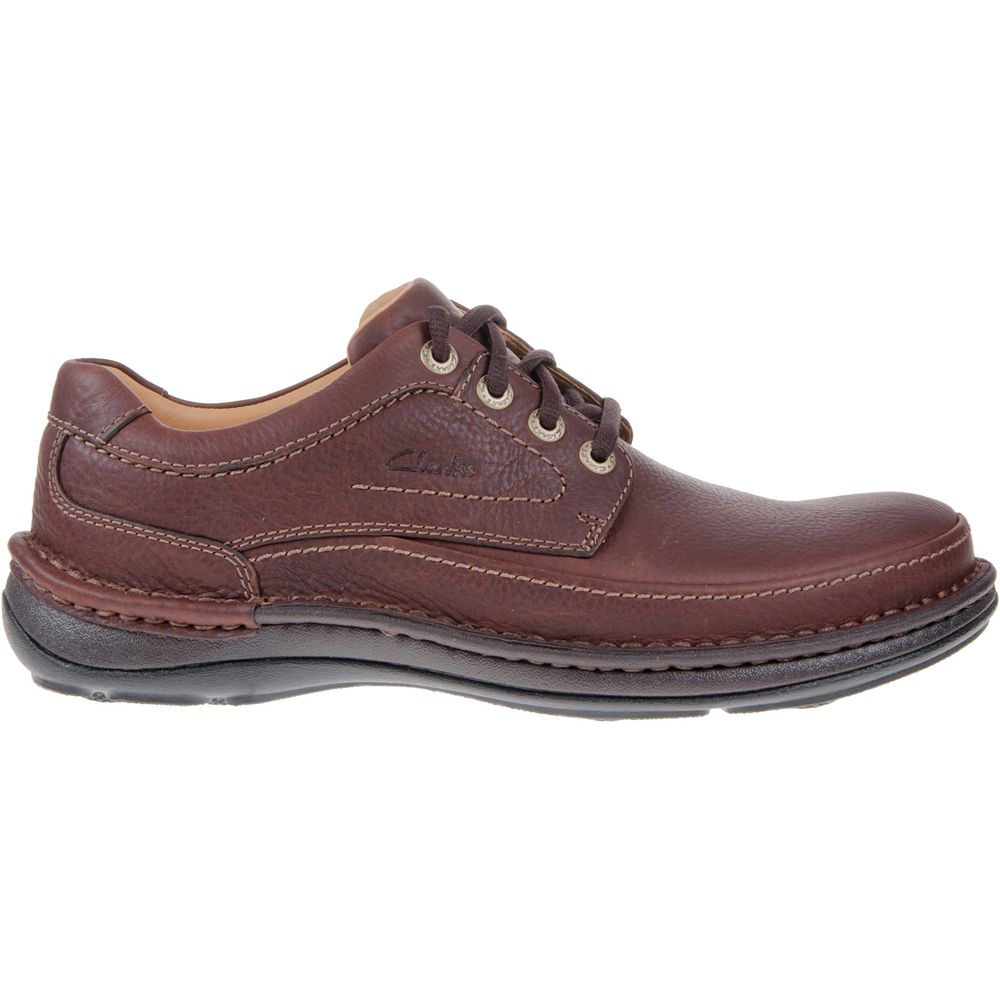 H1801 Clarks Nature Three Ext Wide H Fit Lace Up Shoe (Brown)