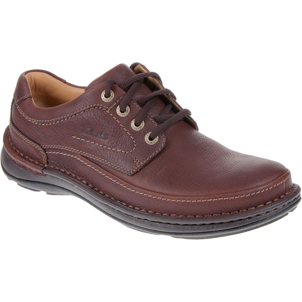 H1801 Clarks Nature Three Ext Wide H Fit Lace Up Shoe (Brown)