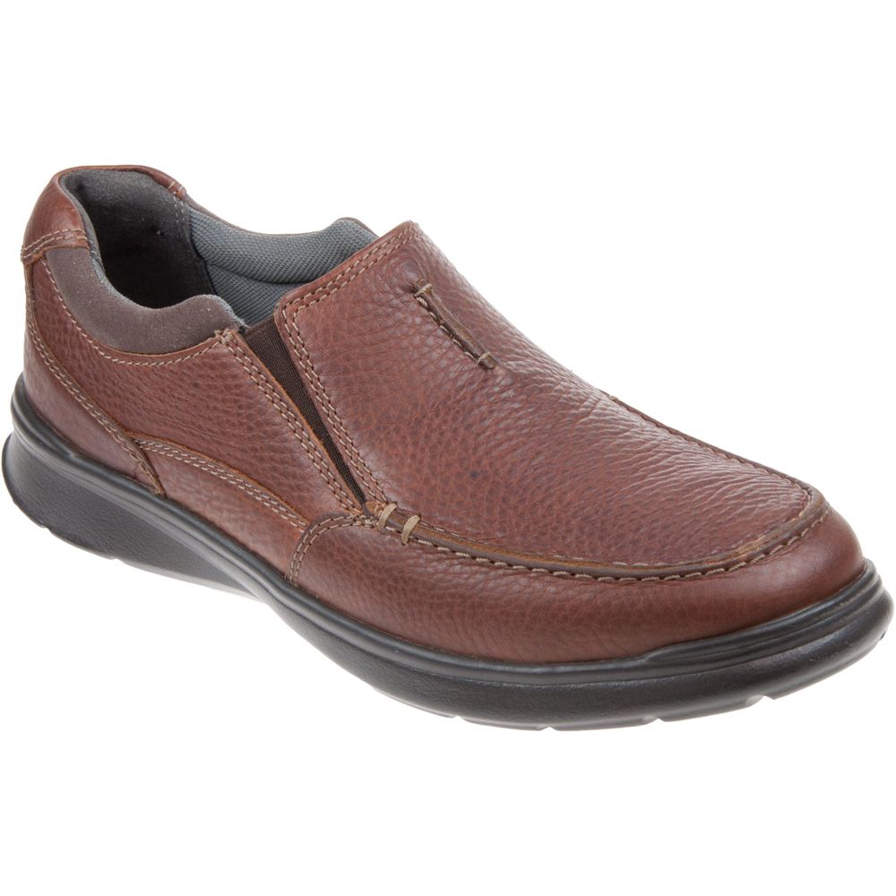 H1812 Clarks Cotrell Free Ext Wide H Fit Slip On Shoe (Tobacco)