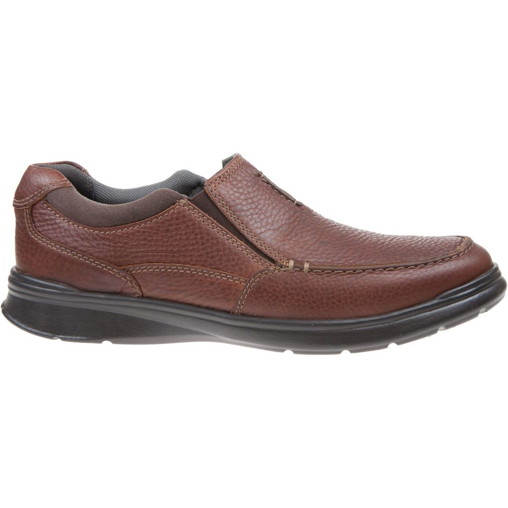 H1812 Clarks Cotrell Free Ext Wide H Fit Slip On Shoe (Tobacco)