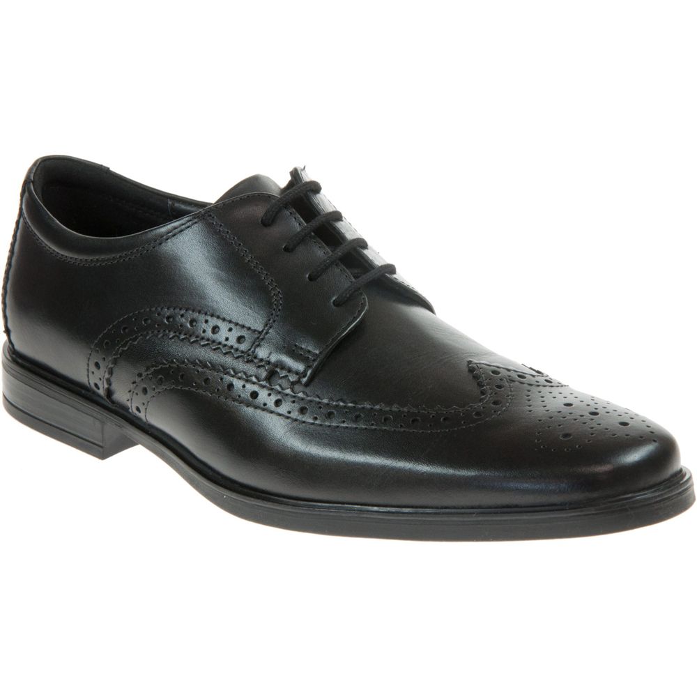 H1815 Clarks Howard Wing Brogue Ext Wide H Fit (Black)