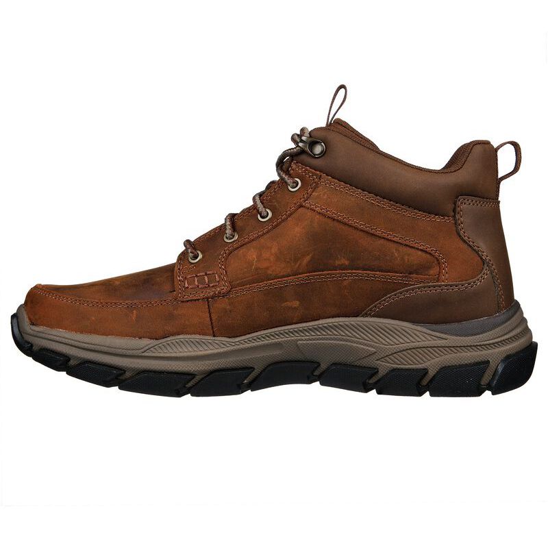 H1825 Skechers Respected Boswell Boots (Dark Brown)