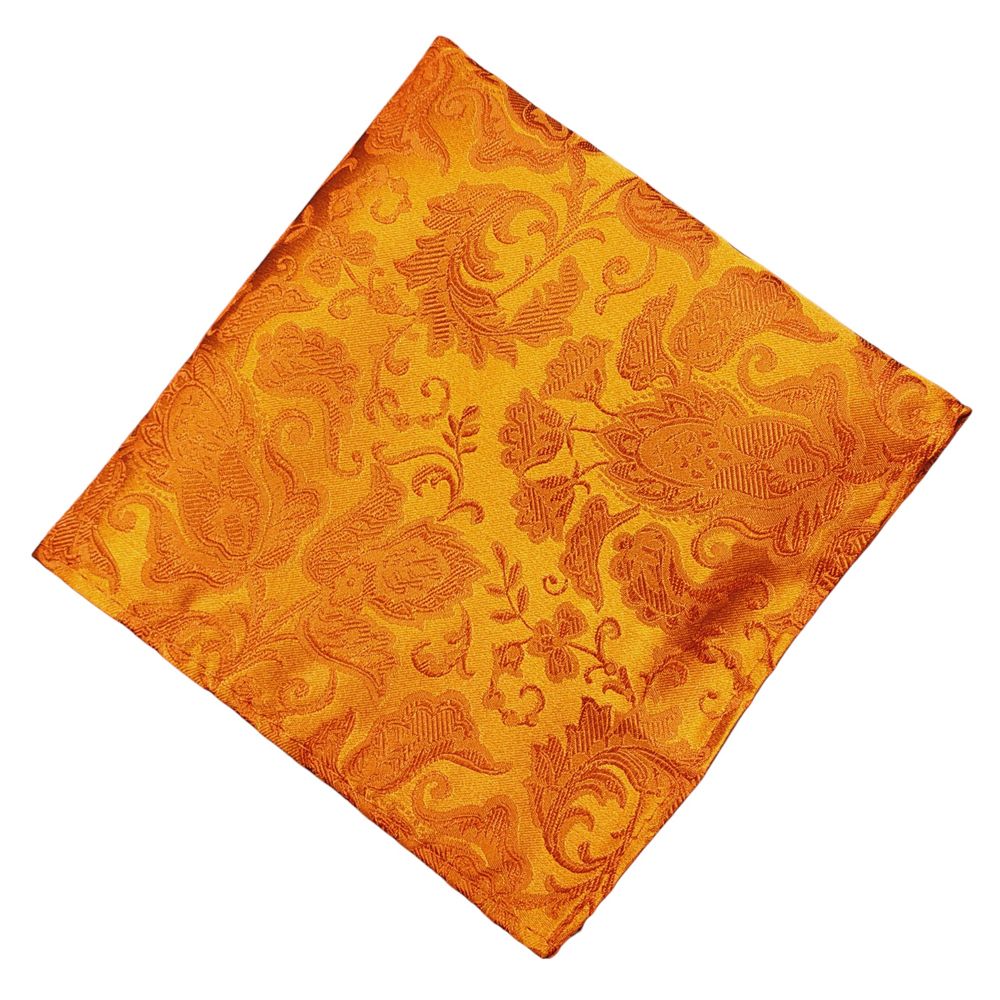 MWY210833 Col D Silk Pocket Square (Orange)