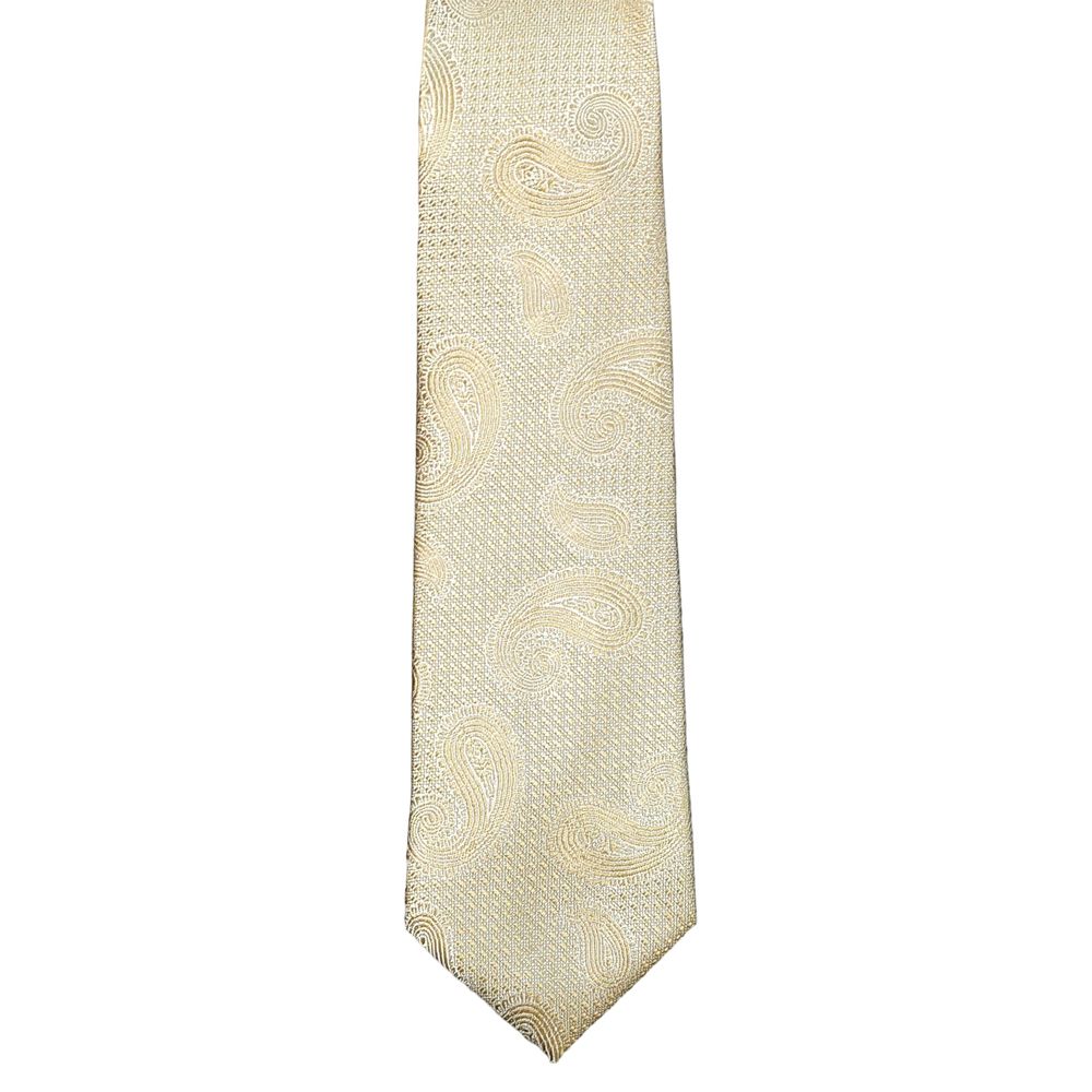 MWY311922 XL Paisley Poly Tie (Beige)