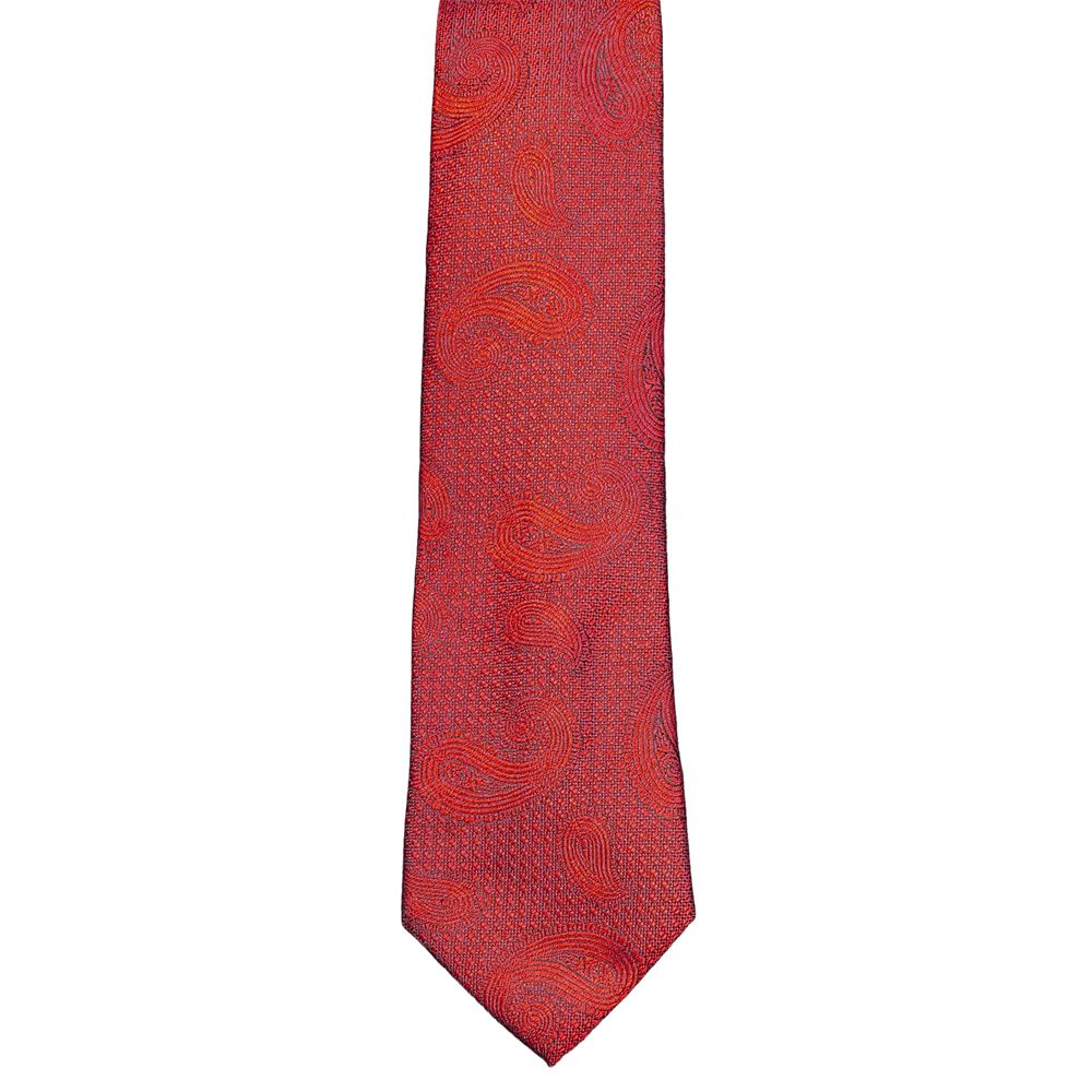 MWY311922 XL Paisley Poly Tie (Red)