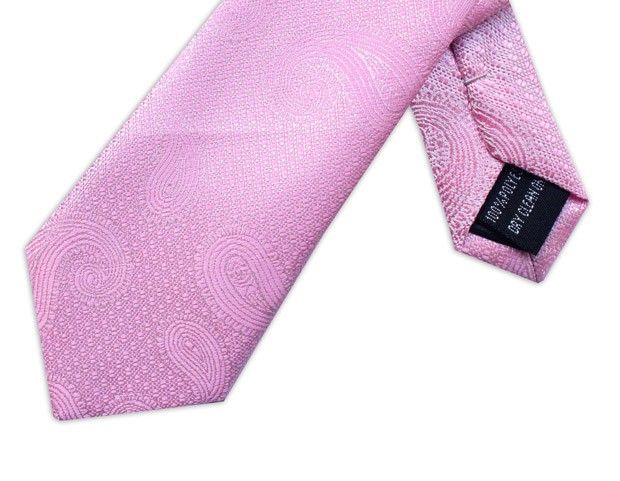 MWY311922 XL Paisley Poly Tie (Pink)