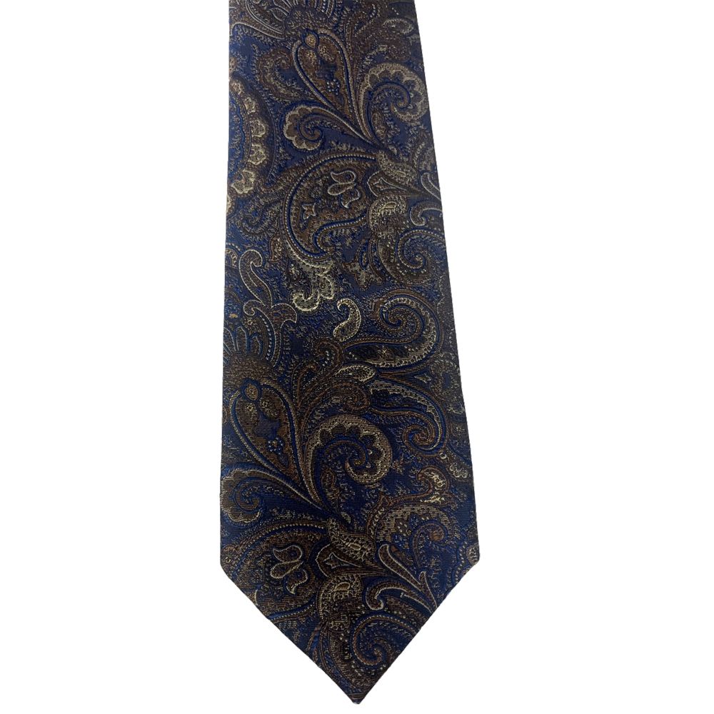 S1201 Col 1 XL Silk Tie (Blue/Brown)