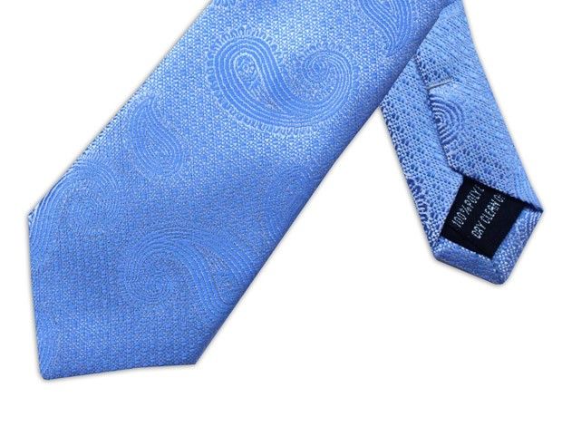 MWY311922 XL Paisley Poly Tie (Sky Blue)