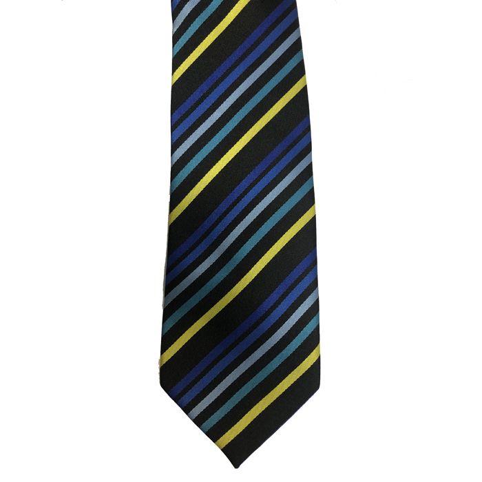 U51273 Col B XL Polyester Tie (Black Multi)