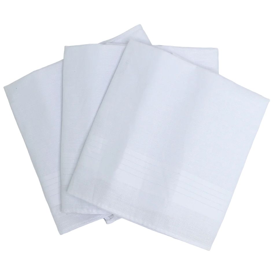 X727A Single White Cotton Handkerchiefs