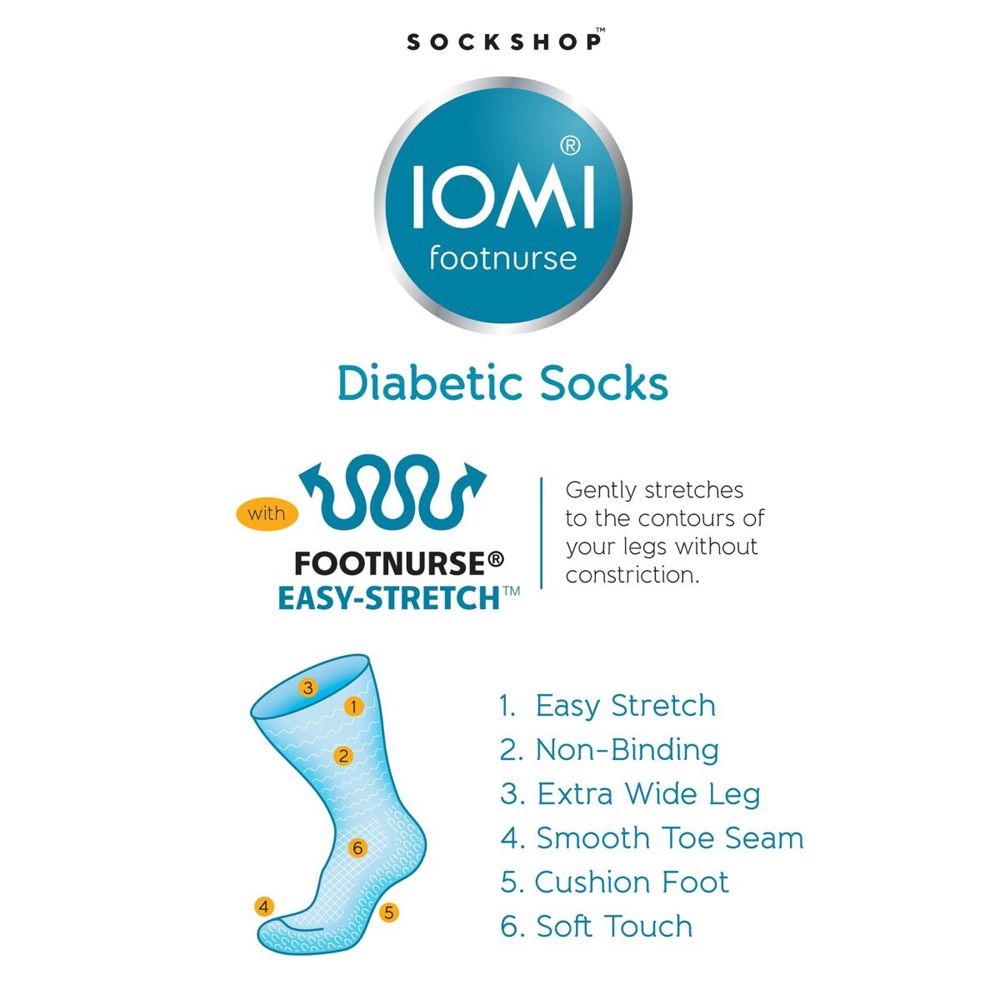 X766 3 Pack Diabetic Socks Up to Size 14 (White)
