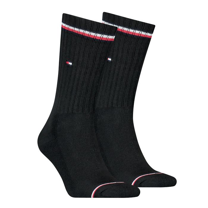X884 Tommy Hilfiger Iconic Sock (2 Pair Pack, Black)