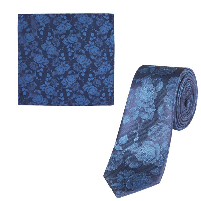 TA8854 Skopes Floral Tie & Pocket Square Set