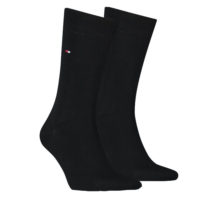 X913 Tommy Hilfiger Classic Socks (2 Pair Pack, Black)