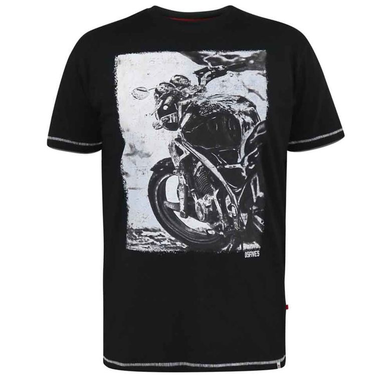 A11077 D555 Motorbike Printed T Shirt