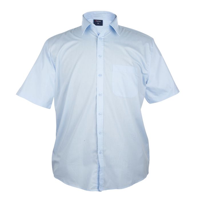 A7390 Plain Short Sleeve Shirt (Lt Blue) | John Banks