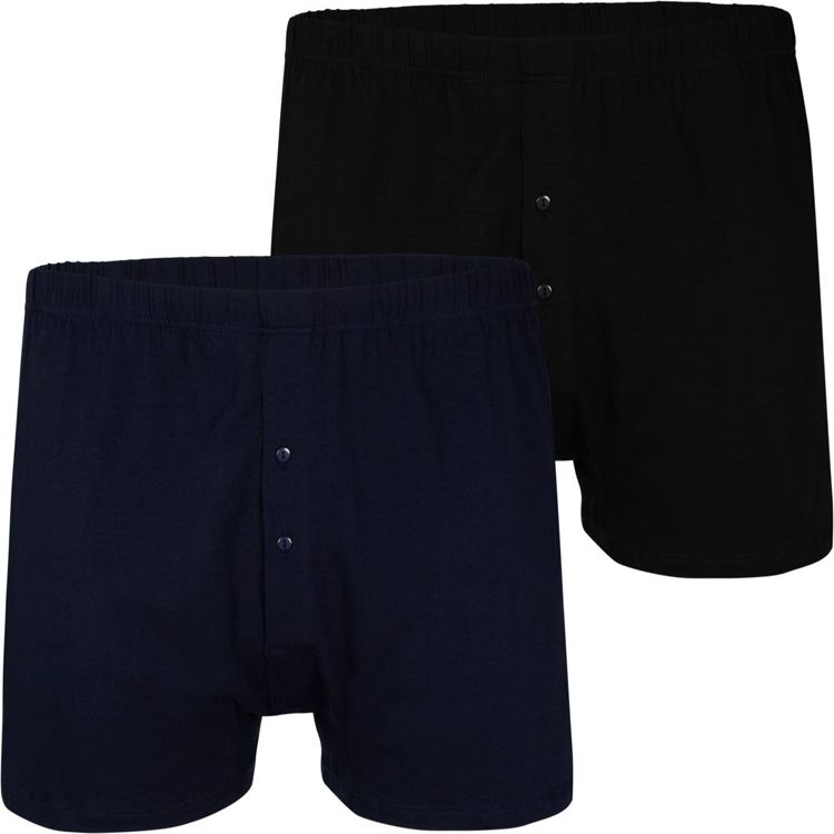 G203 Espionage Twin Pack of Knitted Trunks (Black/Navy)