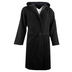 G1077 Hooded Fleece Gown (Black)